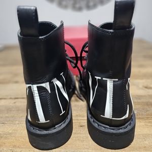 Black Valentino  Combat Boot